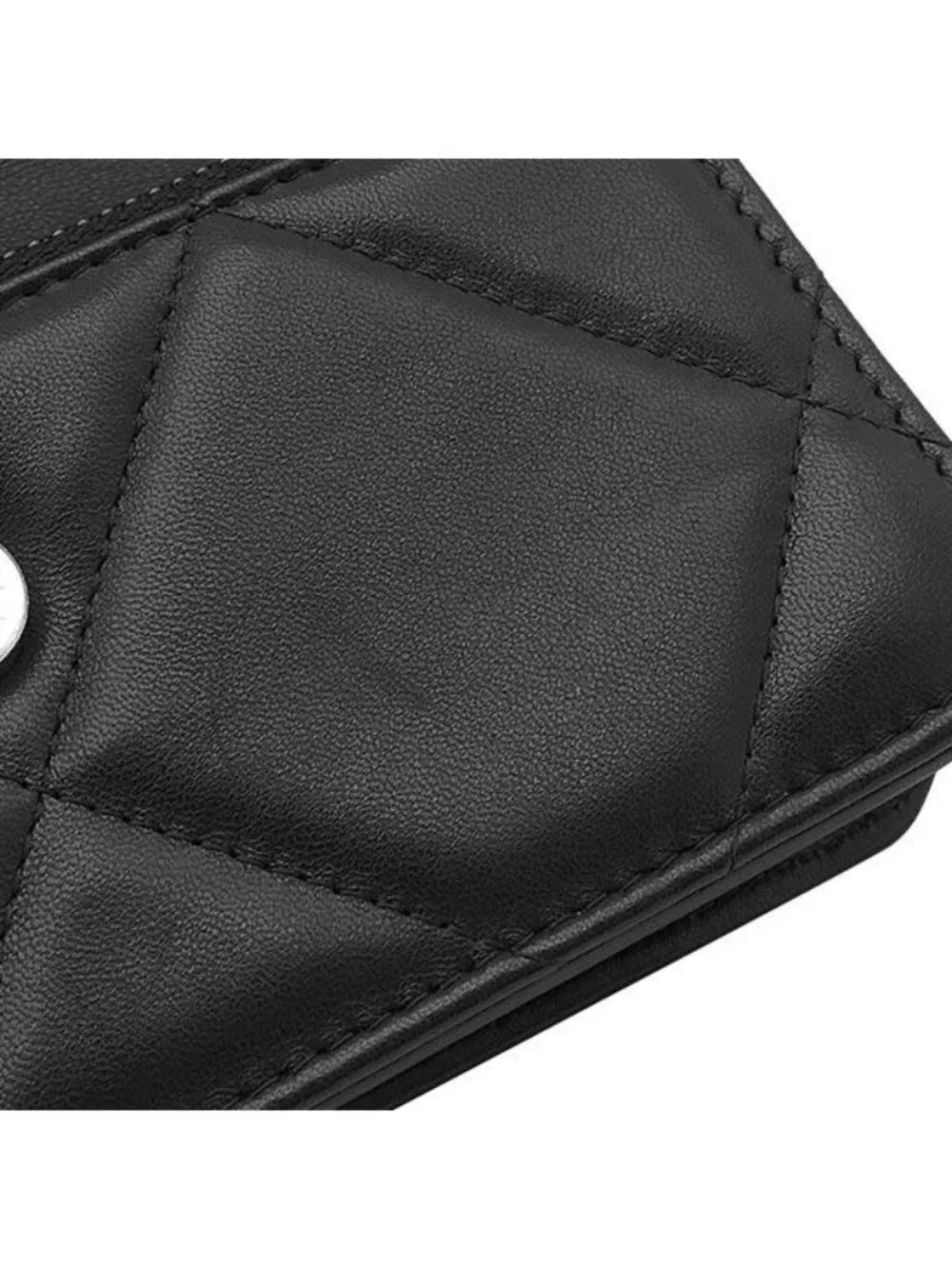 Chanel Chain Wallet Chanel 19 Clutch Lambskin Black Silver